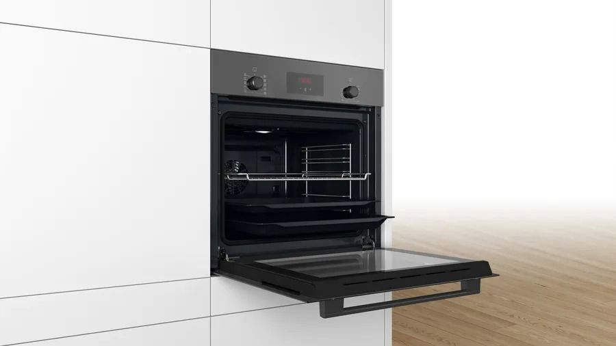Bosch HBF512BH1T Antrasit Gri 66 lt Ankastre Fırın