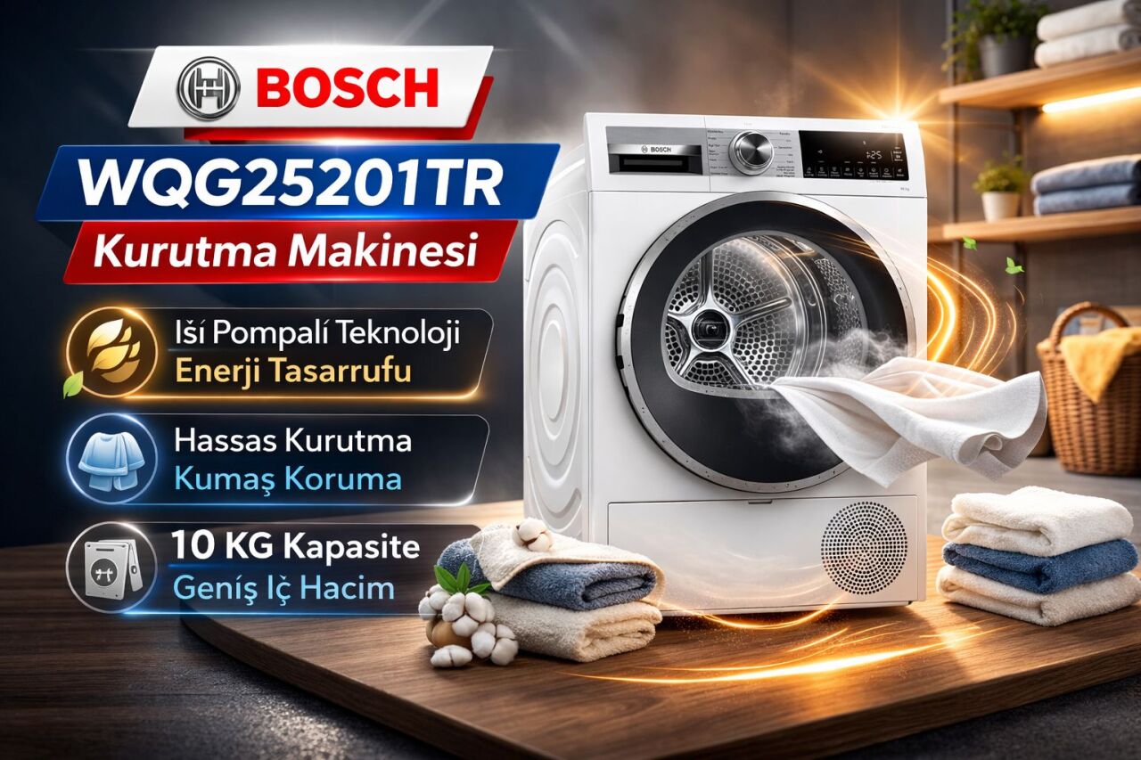 Bosch WQG25201TR Kurutma Makinesi İncelemesi: Enerji Tasarrufu ve Üstün Performans  Bosch WQG25201TR Kurutma Makinesi Nasıl Bir Model?