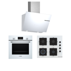 Bosch Ankastre Set (HBF512BW1T - POP6C2P31O - DWK66PJ20T)