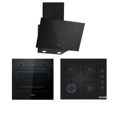 Bosch Ankastre Set (HBF512BB1T - POP6C6P30 - DWK63PJ60T)