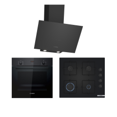 Bosch Ankastre Set (HBF512BB1T - POP6C6P30 - DWK64PJ60T)