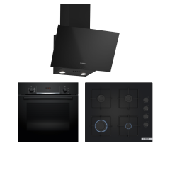 Bosch Ankastre Set (HBF534EB3T - POP6C6P30 - DWK63PJ60T)