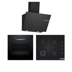 Bosch Ankastre Set (HBF534EB3T - POP6C6P30 - DWK66PJ60T)
