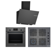 Bosch Ankastre Set (HBF512BH1T - POP6C9P30 - DWK66PJ70T)