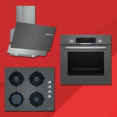Bosch Antrasit Ankastre Set HBF514BH1T , POP6C9O10O, DWK65AD70R