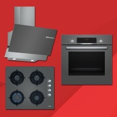 Bosch Antrasit Ankastre Set HBF534EH1T, POP6C9O10O, DWK65AD70R