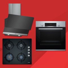 Bosch Çelik Ankastre Set HBF534ES0T, POP6C6O10O, DWK065G60T