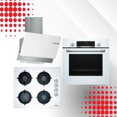 Bosch Beyaz Ankastre Set HBF534EW3T - POP6C2O10O - DWK65AD20R