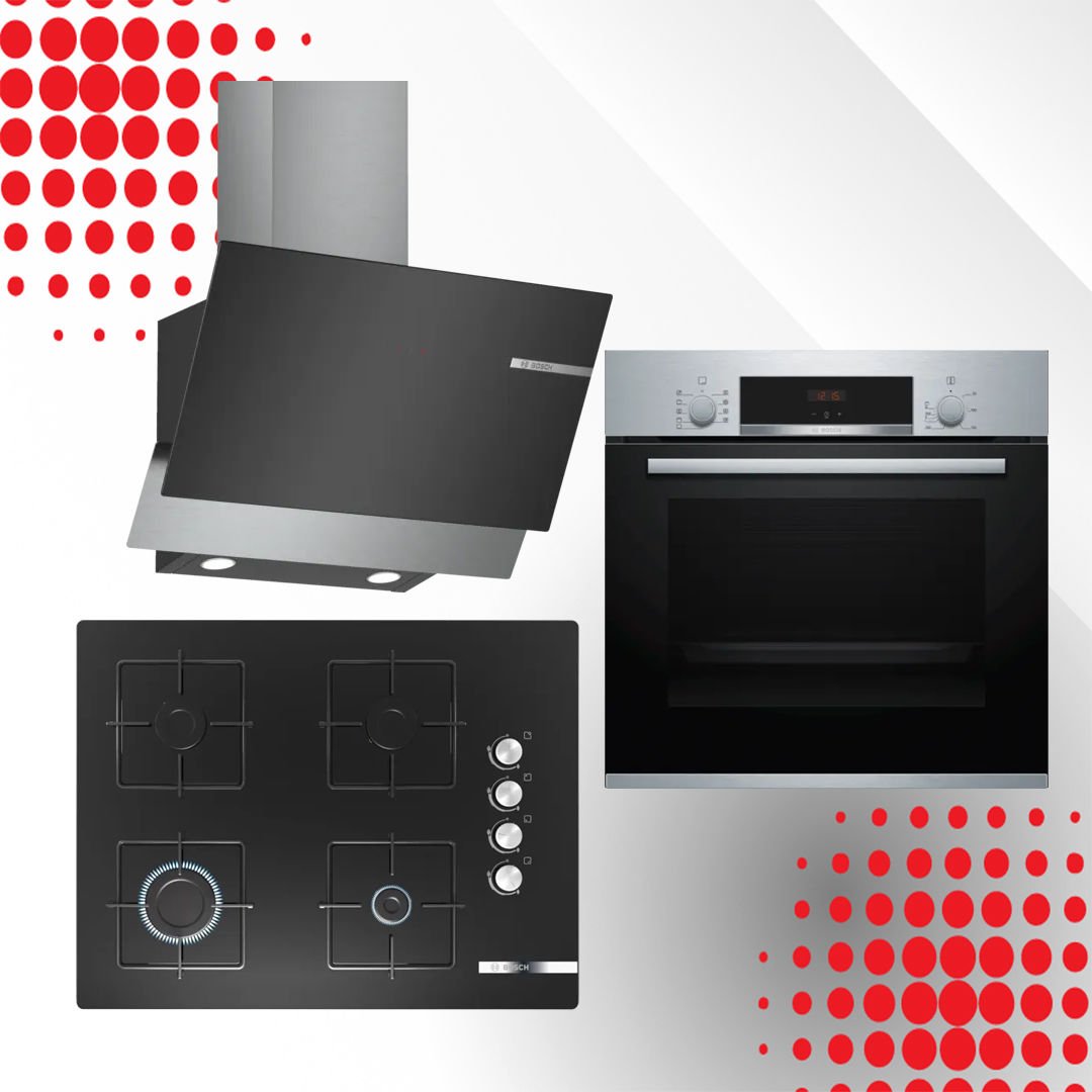 Bosch HBF534ES0T - POP7C6O12O - DWK65AD60R Ankastre Set