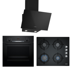 Bosch Siyah Ankastre Set (HBF514BB1T - POP6C6O10O - DWK63PJ60T)